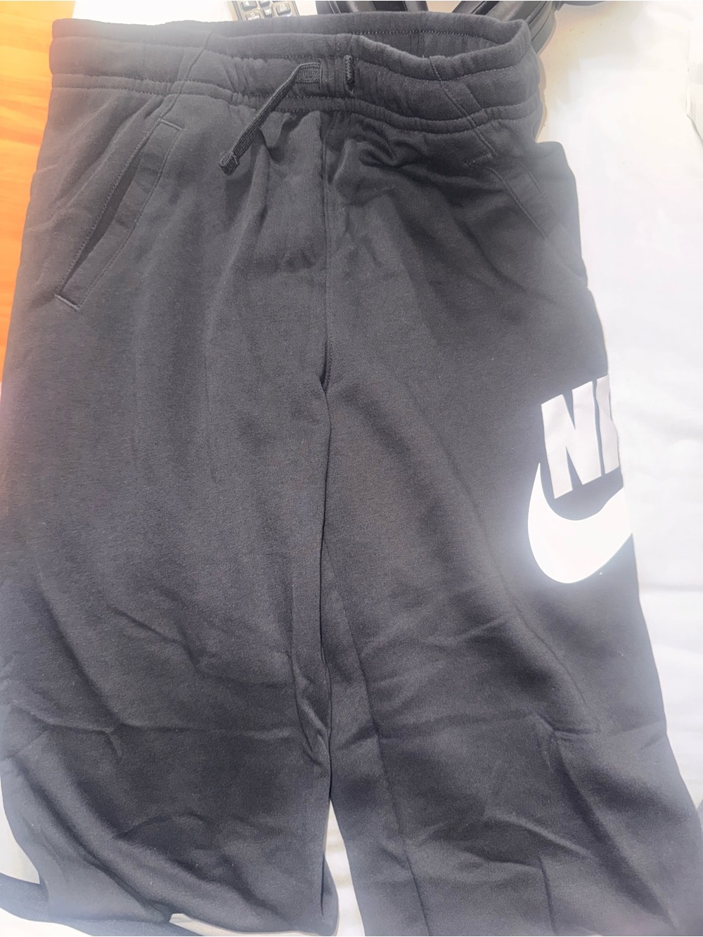 Nike Black Kids' Joggers with White Swoosh